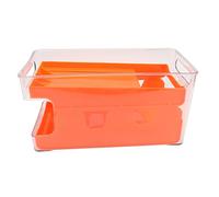 Soda Can Rack Dispenser 2 Tier Large Capacity Beverage Can Storage Holder Organizer for Pantry Refrigerator Kitchen PP Plastic 28.8x15x16cm (Orange)