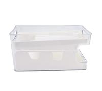 Soda Can Rack Dispenser 2 Tier Large Capacity Beverage Can Storage Holder Organizer for Pantry Refrigerator Kitchen PP Plastic 28.8x15x16cm (White)