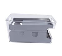 Soda Can Rack Dispenser 2 Tier Large Capacity Beverage Can Storage Holder Organizer for Pantry Refrigerator Kitchen PP Plastic 28.8x15x16cm (Grey)
