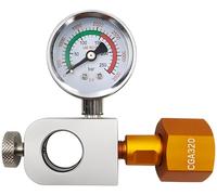 Soda Co2 Refill Adapter with Big Pressure Gauge for Pink Co2 Cylinder,Soda Co2 Exchange Carbonator Fill Station Compatible with Duo Terra Art Soda Co2 Tank