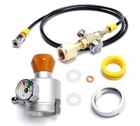 Soda filling co2 adapter refill adapter quick connect Pressure gauge with soda maker accessories with horse connecting soda terra art duo quick connect 60l co2 cylinder(pink) and large co2 cga320 tank