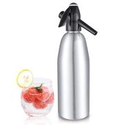 Soda Maker Soda Syphon 1L Portable Sparkling Water Maker - Home Made Aluminum Soda Syphon for DIY Carbonated Soda Water, Retro Siphon Bottle Kit for Freshing Seltzer, Cocktails, Juices, Fizzy Drinks