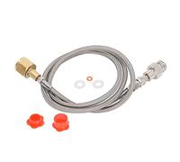 Soda Refill Adapter, CO2 Refill Connector for Soda Machine, 1500PSI High Pressure Rustproof Stainless Steel Brass Cylinder Cartridge Fill Tank Connector with Long Hose, Includes (W21.8-14 to TR21-4)