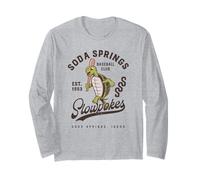 Soda Springs Slowpokes Retro Minor League Baseball Team Long Sleeve T-Shirt