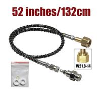 Soda Water Maker Accessories CO2 Tank Cylinder Adapter Spring Cover Hose W21.8-14 G3/4 CGA320 with Quick Disconnect Connector(W21.8-14 x 52Inch)