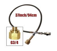 Soda Water Maker to External Co2 Tank Cylinder Adapter and Hose Kit W21.8-14 G3/4 CGA320 with Quick Disconnect Connector(G3-4 37Inch)