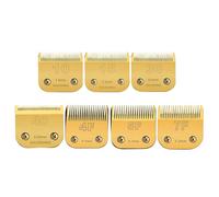 Sodaer Blade Dog Grooming Detachable Ceramic Blade Compatible with Andis,Oster A5,Wahl KM Series Clippers(Gold) (10+15+30+40+4F+5F+7F)