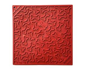 SodaPup Bones eMat - Durable Lick Mat Feeder Made in USA from Non-Toxic, Pet-Safe, Food Safe Rubber for Mental Stimulation, Avoiding Overfeeding, Fresh Breath, Digestive Health, Calming, & More