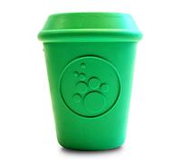 SodaPup Coffee Cup - Durable Dog Treat Dispenser & Chew Toy Made in USA from Non-Toxic, Pet Safe, Food Safe Natural Rubber Material for Mental Stimulation, Problem Chewing, Calming Nerves, & More