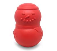 SodaPup Mutts Butt Kick Snowman Durable Chew Toy & Treat Dispenser - Red
