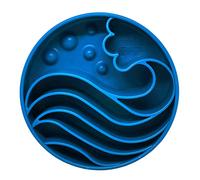 SodaPup Wave Enrichment Bowl - Durable Enrichment Slow Feeder Bowl Made in USA from Non-Toxic, Pet-Safe, Food Safe Material for Mental Stimulation, Slowing Down Eating, Healthy Digestion, & More