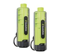 SodaRide - Seat Belt Cutter with Flashlight, 2 in 1 Keychain Car Escape Safety Hammer Glass Switch Underwater 2 Pack Green