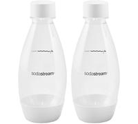 SodaStream 0.5L Twin Pack Dishwasher Safe Slim Bottle (White)