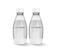 sodastream 0.5L Twin Pack Dishwasher Safe Slim Bottle (White)