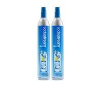 SodaStream 2 x Blue Screw-in Spare CO2 Cylinder Refill for Genesis, Jet, and Spirit Sparkling Water Maker, Compatible with Aarke, Gas Cartridge Makes 60L Saving Over 120 Single-Use Plastic Bottles