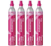 SodaStream - 4 x CO2 Cylinder for Sparkling Water Maker, Quick Connect Gas System, Makes 60 litres Fizzy Drinks, Compatible with Terra, Duo and Art, Reduce Plastic Waste, Pink (Pack of 2)