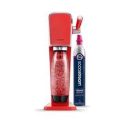 SodaStream Art Sparkling Water Maker (Mandarin Red) with CO2 and Dishwasher Safe Bottle