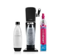 Art Sparkling Water Maker Machine with 1 Litre Reusable BPAFree Water Bottle for Carbonating 60 Litre Quick Connect CO2 Gas Cylinder Retro Design