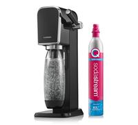 Art Sparkling Water Maker Machine with 1 Litre Reusable BPAFree Water Bottle for Carbonating 60 Litre Quick Connect CO2 Gas Cylinder Retro Design