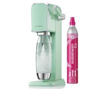 SodaStream - Art Sparkling Water Maker, Retro Design, Quick Connect CO2 system, Includes 60L Gas Cylinder, BPA-Free 1L Bottle, Mint Green