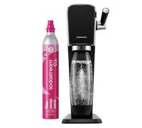 Art Sparkling Water Maker Machine with 1 Litre Reusable BPAFree Water Bottle for Carbonating 60 Litre Quick Connect CO2 Gas Cylinder Retro Design