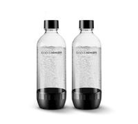sodastream Dishwasher Safe 1L Classic DWS Carbonating Bottle Black (twinpack), Plastic