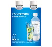 sodastream Dishwasher Safe 1L Classic DWS Carbonating Bottle White (twinpack), Plastic