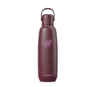 SodaStream Fizz & Go Cool - Stainless Steel, 0.9L Double Insulated Carbonated Drinks Bottle, Keeps Hot or Cold for 12hrs, Compatible with Sparkling Water Machine, Fizzy Water Bottle, Pomegranate