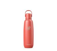 sodastream Fizz & Go Cool Stainless Steel, 0.9L Double Insulated Carbonated Drinks Bottle, Keeps Hot or Cold For 12hrs, Compatible with Sparkling Water Machine, Fizzy Water Bottle, Papaya Red