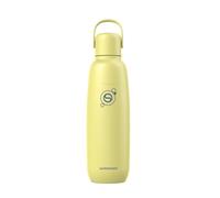 sodastream Fizz & Go Cool Stainless Steel, 0.9L Double Insulated Carbonated Drinks Bottle, Keeps Hot or Cold For 12hrs, Compatible with Sparkling Water Machine, Fizzy Water Bottle, Lemon Yellow