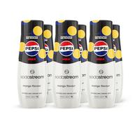 SodaStream Flavours Pepsi Max Mango Sparkling Drink Mix, Soda & Fizzy Drink Maker Concentrate, Diet Pepsi Max Mango with Maximum Taste & No Sugar, Pepsi Cola x SodaStream Syrup - 6 x 440ml Multi Pack