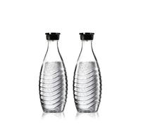 Sodastream Glass Carafes Twin Pack, 0.6 L Bottles Suitable For Penguin And Crystal Water Carbonator Machines, Sparkling Fizzy
