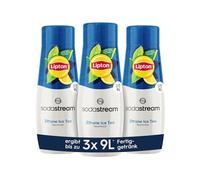 SodaStream Lipton Ice Tea Lemon Syrup, 1x Bottle Makes 9 Litres of Ready Drink, Prepared in Seconds and Always Fresh, 3 x 440 ml