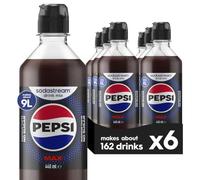 SodaStream Pepsi MAX Drink Mix, 6 Pack Sugar Free Cola Syrup for Sparkling Water Makers, Zero Calorie, Max Taste No Sugar, Soda Stream Flavours, Makes 54L, 6 x 440ml