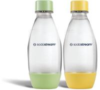 SodaStream Plastic Bottle | 0.5 L | BPA-Free | Green & 500 ml, Green, Yellow