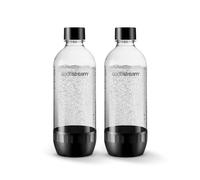 Sodastream Set of 2 Classic Dishwasher Friendly Carbonating Bottles, Large, 1 L, Material: Tritan, BPA-