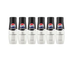 Sodastream - Set of 6 x Pepsi Max concentrates, sugar-free, 100% original flavour, with measuring cap, 6 x 440 ml.