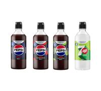 SodaStream Flavours 1 x Pepsi Max, 1 x Pepsi Max Cherry, 1 x Pepsi Max Lime, 1 x 7Up Free, Sparkling Drink Mix, No Sugar, Official Pepsi and 7Up Light SodaStream Syrup - 4 x 440ml Multi Pack