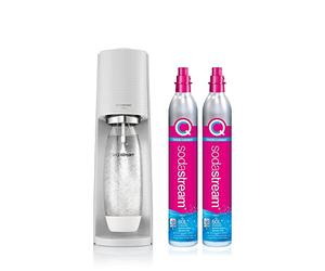 SodaStream Terra Sparkling Water Maker, 1L BPA-Free PET Bottle, White, 6L Capacity, Manual Operation, Quick Connect CO2 Cylinder, Sparkling Water Machine