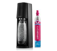SodaStream - Terra Sparkling Water Maker, Quick Connect CO2 System, Includes 60L Gas Cylinder, BPA-Free 1L Bottle, Eco-Friendly & Reduces Plastic Waste, Black