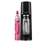SodaStream TERRA Sparkling Water Maker, Soda Stream Machine Starter Kit with 1 CO2 Quick Connect 60L Gas Cylinder and 1 Reusable BPA Free Bottle, Make Pepsi at Home, Black