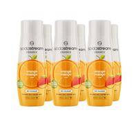 SodaStream Zeros Drink Mix, Classic Fruits Range, Sugar Free Soda Syrup for Sparkling Flavoured Water, Multipack of 6 x 440ml Bottles creates 54L of Drink, Orange and Mango Flavour with added vitamins