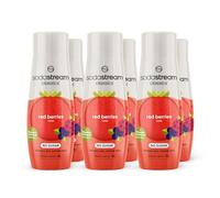 SodaStream Zeros Drink Mix, Classic Fruits Range, Sugar Free Soda Syrup for Sparkling Flavoured Water, Multipack of 6 x 440ml Bottles creates 54L of Drink, Red Berries Flavour with added vitamins