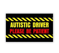 SODAVA [7.5"x4.5"] Autistic Driver Please Be Patient Magnet Funny Student Driver Gen Z Meme Car Magnet Truck Fridge Magnetic Stickers Decal Bumper Birthday Gift for Her Him