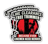 SODAVA (Set of 3) Line Clearance Tree Trimmer Arborist for Men Sticker Tree Work Stickers Arborist Tree Surgeon Lumberjack Sticker Arborist Chainsaw Stickers Arborist Gift Decorations Sticker 3"x4"