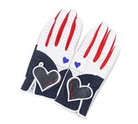 sodeber 1 Pair Women Golf Gloves PU Leather Left or Right Handed Almost Weather Grip Golfer NonSlip Flexible Golfings Comfortable Sports