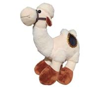 sodeber 1. Ultra-Soft Bactrian Fleece Toy 12in 16in 20in Machine-Washable Brown/White Plush Animal for Kids Bedroom Deck Brown and White Faux Hair Bactrian Soft Toy