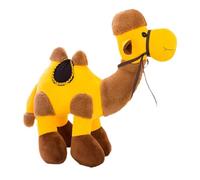 sodeber 1. Ultra-Soft Bactrian Fleece Toy 12in 16in 20in Machine-Washable Brown/White Plush Animal for Kids Bedroom Deck Brown and White Faux Hair Bactrian Soft Toy