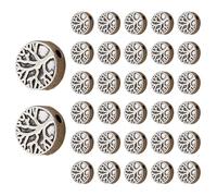 sodeber 100 Pieces Antique Silver Life Trees Beads Sturdy Alloy Spacer Charm for European Bracelets and Jewelry Designs Life Trees Beads