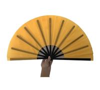 sodeber 10Inch Black Plasatic Bone KungFu Handheld Folding Fan for Martial Art and Cultural Event Decoration Cultural Display Fan